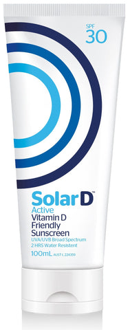 Solar D Active SPF 30 Vitamin D Friendly Sunscreen 100ml tube