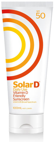 Solar D Daily Use SPF 50 Vitamin D Friendly Sunscreen 100ml Tube